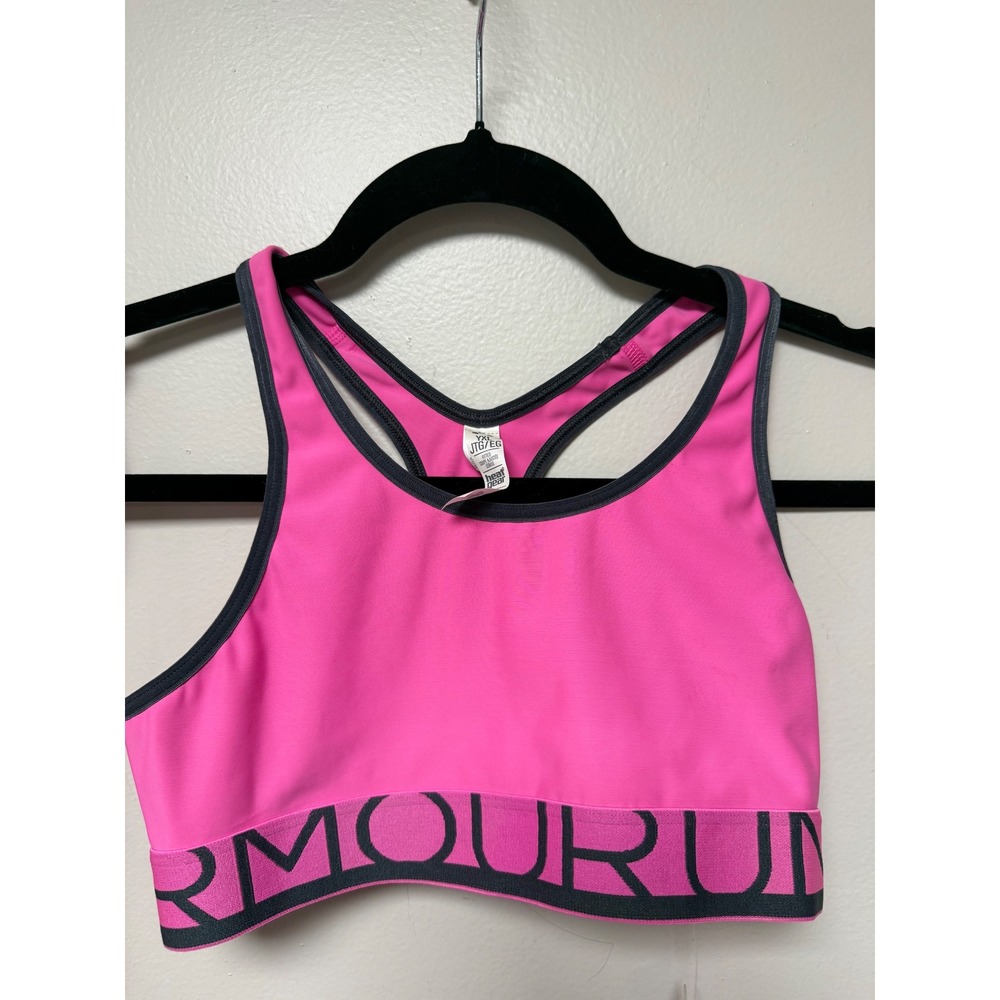Under Armour YXL‎ Girls Active Sports Bra Hot Pink Mid Impact